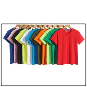 Customized cotton round neck short sleeved shirt Customized cotton round neck short sleeved shirt