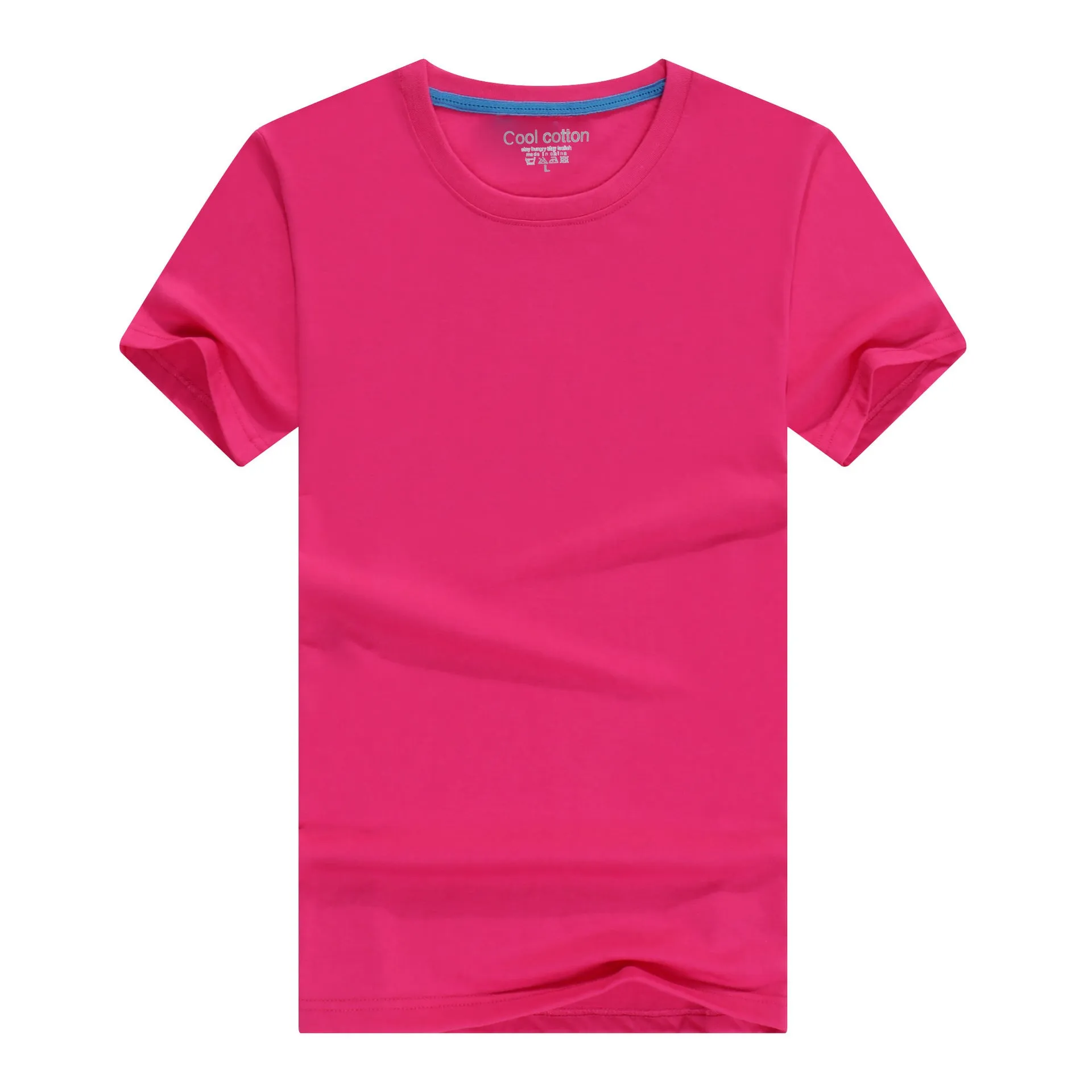 Customized cotton round neck short sleeved shirt