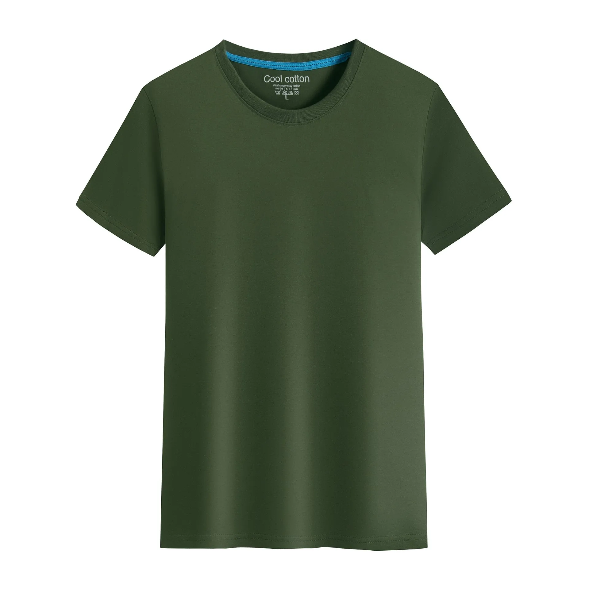Customized cotton round neck short sleeved shirt
