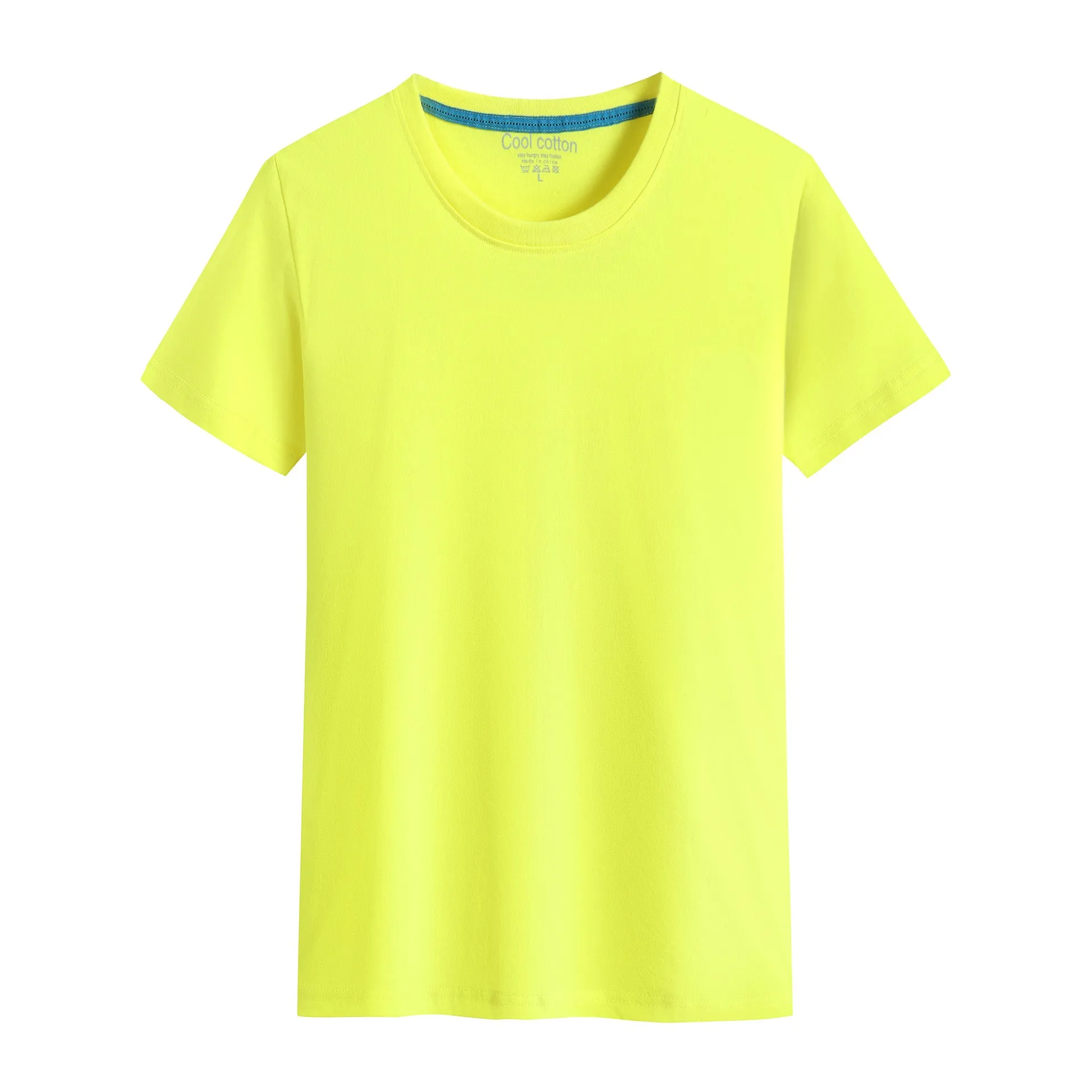 Customized cotton round neck short sleeved shirt