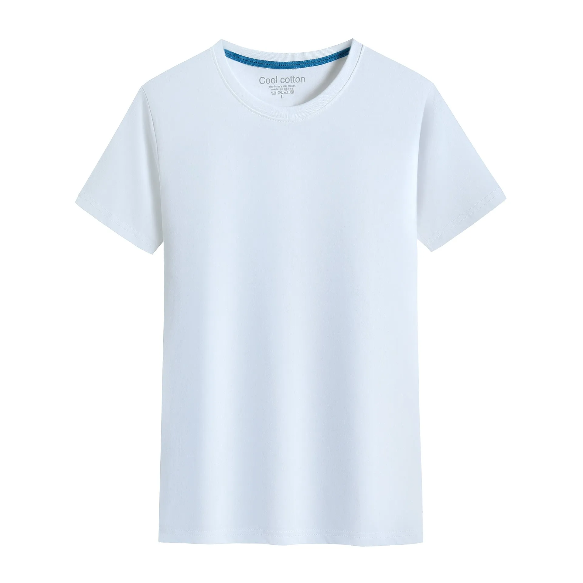 Customized cotton round neck short sleeved shirt