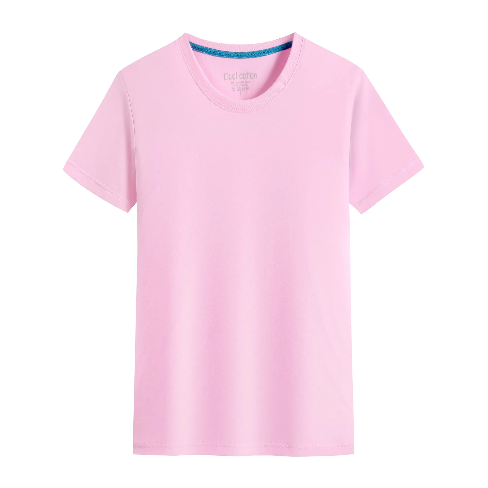 Customized cotton round neck short sleeved shirt