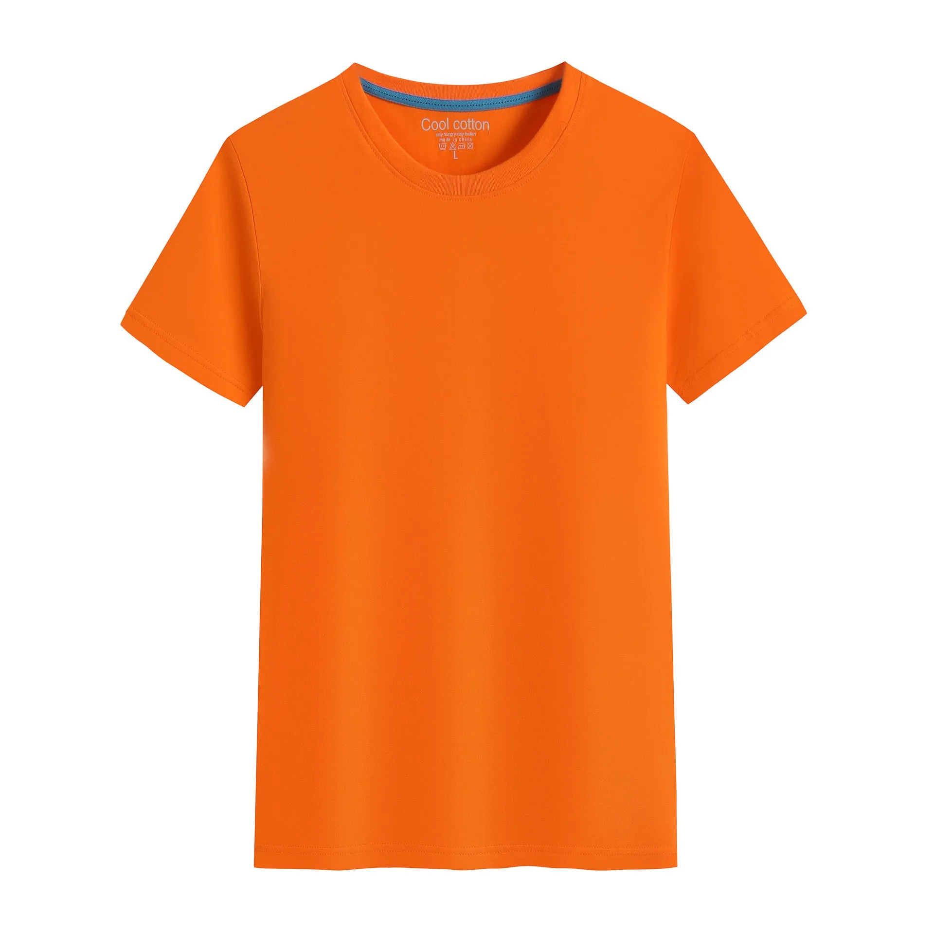 Customized cotton round neck short sleeved shirt