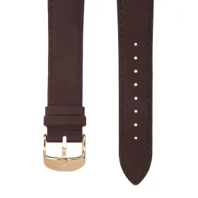 Dark Brown Italian Crazy Horse Leather Strap with Rose Gold Pin Buckle Dark Brown Italian Crazy Horse Leather Strap with Rose Gold Pin Buckle