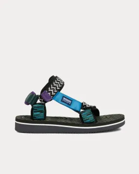 Depa Black / Purple / Green Sandals Depa Black / Purple / Green Sandals