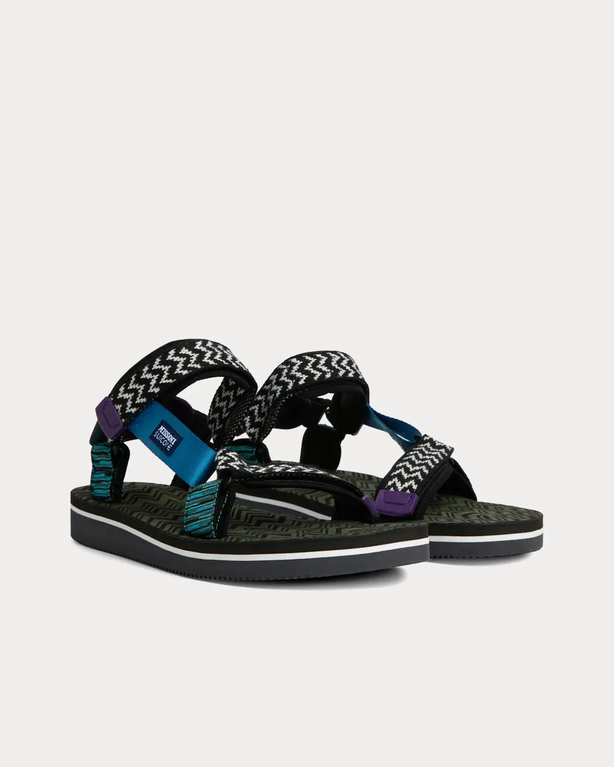 Depa Black / Purple / Green Sandals