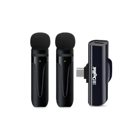 Digitek (DWM-003) 2 Unit Wireless Microphone & 1 Unit Receiver with Type C, Compatible for Noise Cancellation Mic Suitable for Vlog, YouTube, Live Streaming, Video Recording and More Digitek (DWM-003) 2 Unit Wireless Microphone & 1 Unit Receiver with Type C, Compatible for Noise Cancellation Mic Suitable for Vlog, YouTube, Live Streaming, Video Recording and More