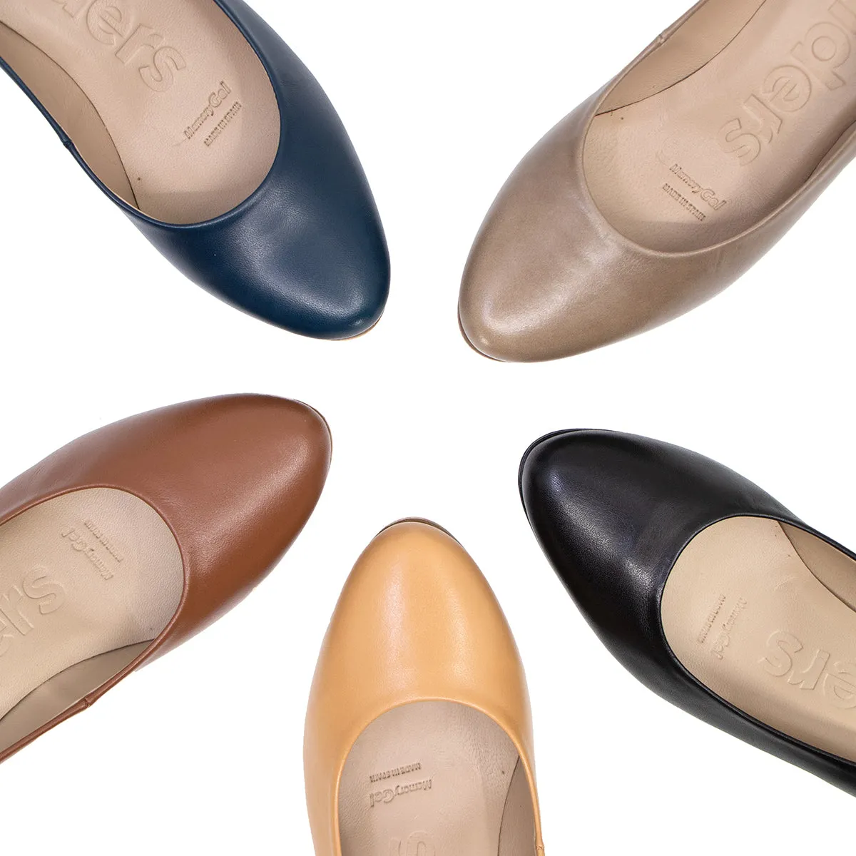 Doris Camel Brown Soft Walking Pumps