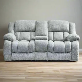 Dove Grey Reclining Loveseat with Console Dove Grey Reclining Loveseat with Console