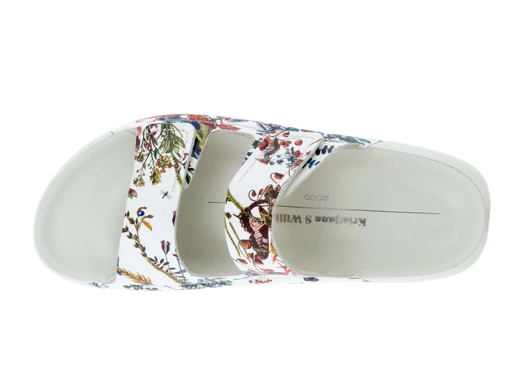 ECCO 2nd Cozmo Womens Comfortable Leather 2 Strap Slide Sandals