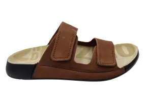 ECCO 2nd Cozmo Womens Comfortable Leather 2 Strap Slide Sandals ECCO 2nd Cozmo Womens Comfortable Leather 2 Strap Slide Sandals