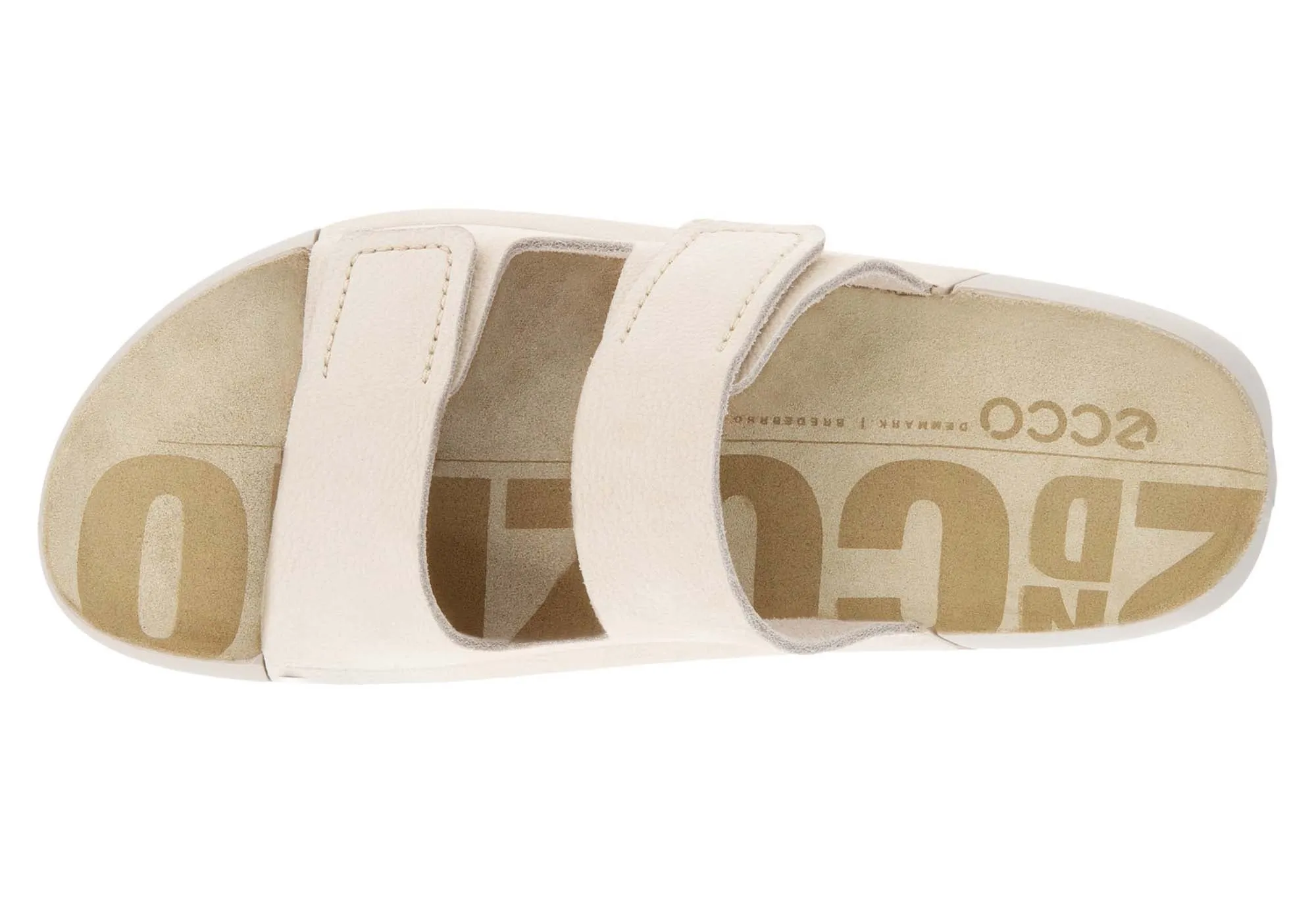 ECCO 2nd Cozmo Womens Comfortable Leather 2 Strap Slide Sandals