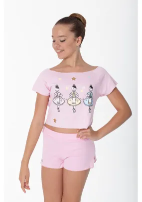 El Petit Ballet - Pink Short sleeve T-shirt Coppelia El Petit Ballet - Pink Short sleeve T-shirt Coppelia