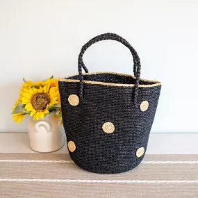 Elena Handbags Women's Polka Dot Design Raffia Woven Summer Straw Tote Elena Handbags Women's Polka Dot Design Raffia Woven Summer Straw Tote