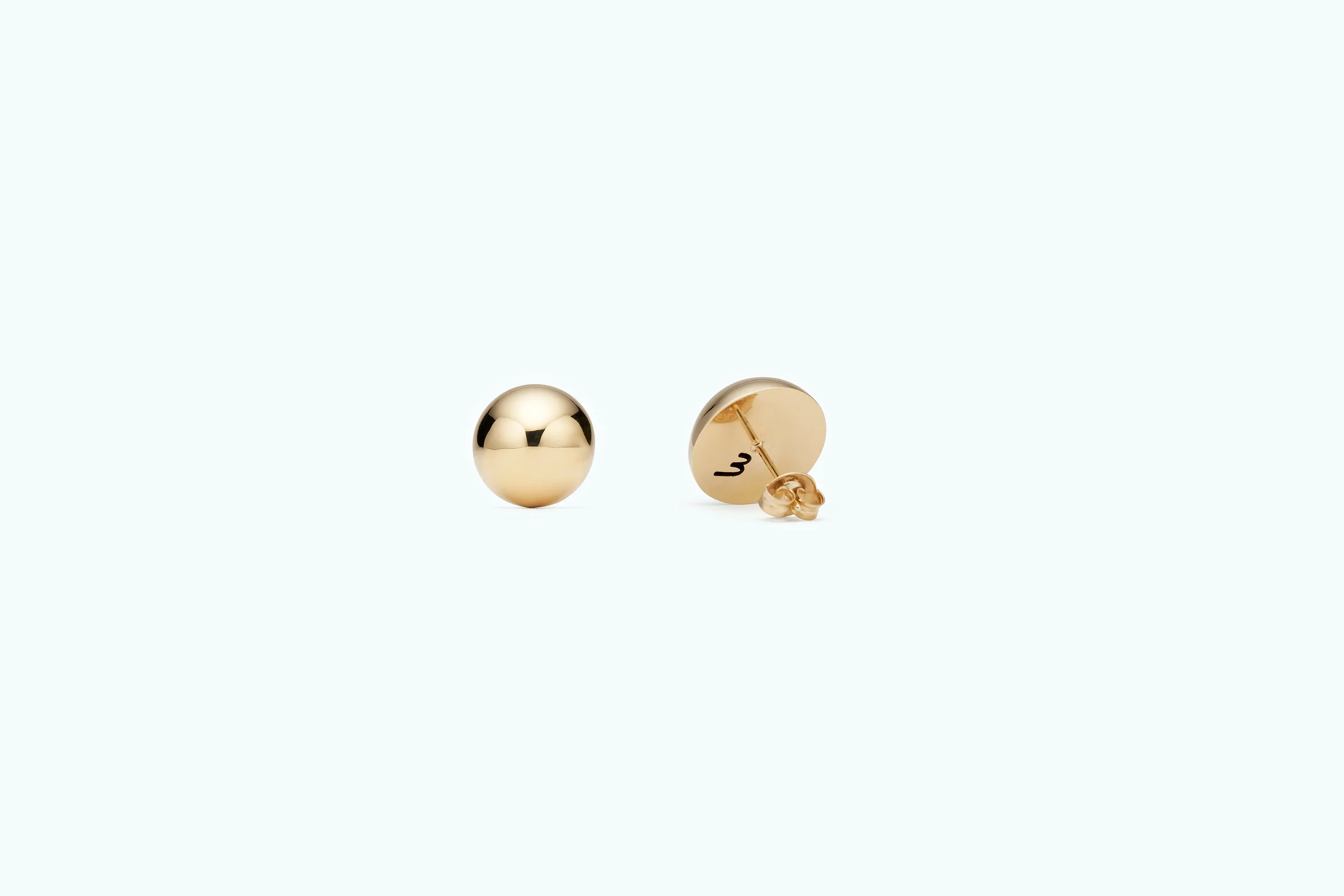 Essential Silver Ball Earring (Gold)