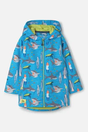 ETHAN- SHARK/SURF PRINT RAINCOAT ETHAN- SHARK/SURF PRINT RAINCOAT