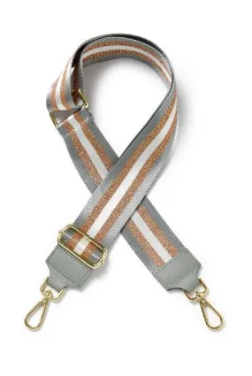 FABUCCI Silver Bronze  Stripe Handbag Strap FABUCCI Silver Bronze  Stripe Handbag Strap