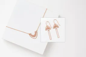 FERRARA Set | edgy archway stainless steel earring and necklace set FERRARA Set | edgy archway stainless steel earring and necklace set