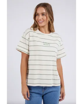 Foxwood Huntleigh Stripe Tee - Fern/White Stripe Foxwood Huntleigh Stripe Tee - Fern/White Stripe