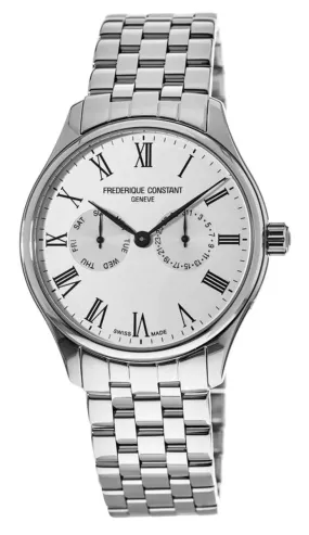 Frederique Constant Classics Stainless Steel Silver Dial Day/Date Quartz Mens Watch FC-259WR5B6B Frederique Constant Classics Stainless Steel Silver Dial Day/Date Quartz Mens Watch FC-259WR5B6B