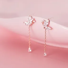 Glitterati Butterfly Chain Earrings Glitterati Butterfly Chain Earrings