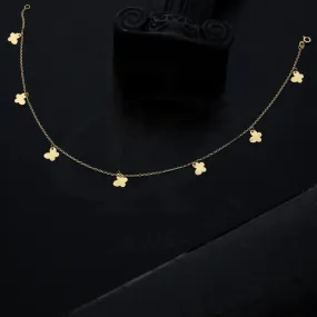 Gold Butterfly Shaped Anklet 18KT - FKJANKL18K7850 Gold Butterfly Shaped Anklet 18KT - FKJANKL18K7850