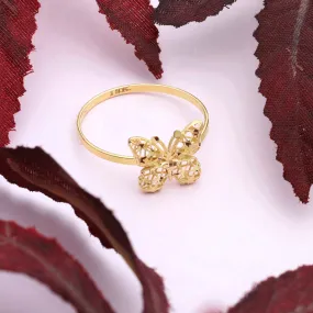 Gold Butterfly Shaped Design Ring 18KT - FKJRN18K9220 Gold Butterfly Shaped Design Ring 18KT - FKJRN18K9220