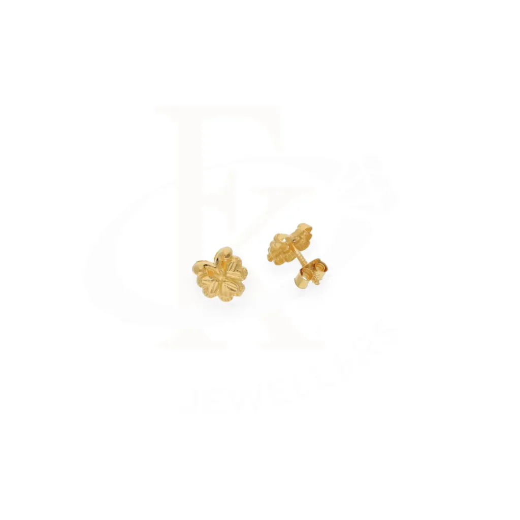 Gold Butterfly Shaped Earrings 18KT - FKJERN18K8238