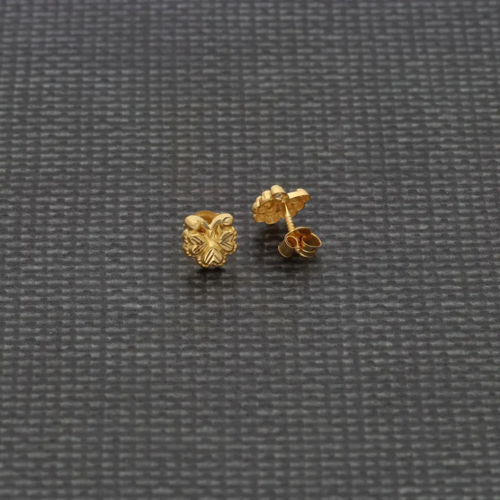 Gold Butterfly Shaped Earrings 18KT - FKJERN18K8238