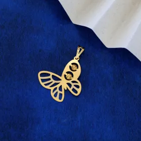 Gold Butterfly Shaped Pendant 21KT - FKJPND21KM9568 Gold Butterfly Shaped Pendant 21KT - FKJPND21KM9568