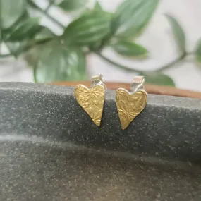 Golden Floral Heart stud earrings Golden Floral Heart stud earrings