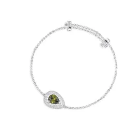 Green Pear Adjustable Bracelet - silver Green Pear Adjustable Bracelet - silver