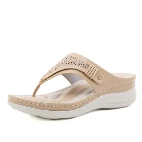 Groovywish Orthopedic Sandals Wedge Hollow out Wear-resistant Summer Flip-flops Groovywish Orthopedic Sandals Wedge Hollow out Wear-resistant Summer Flip-flops
