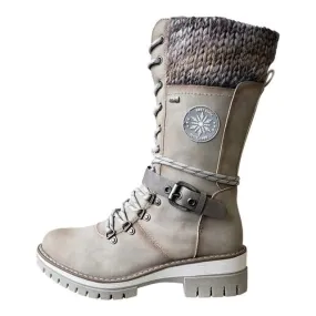 Groovywish Women Orthopedic Boots Mid-Calf Buckle Groovywish Women Orthopedic Boots Mid-Calf Buckle