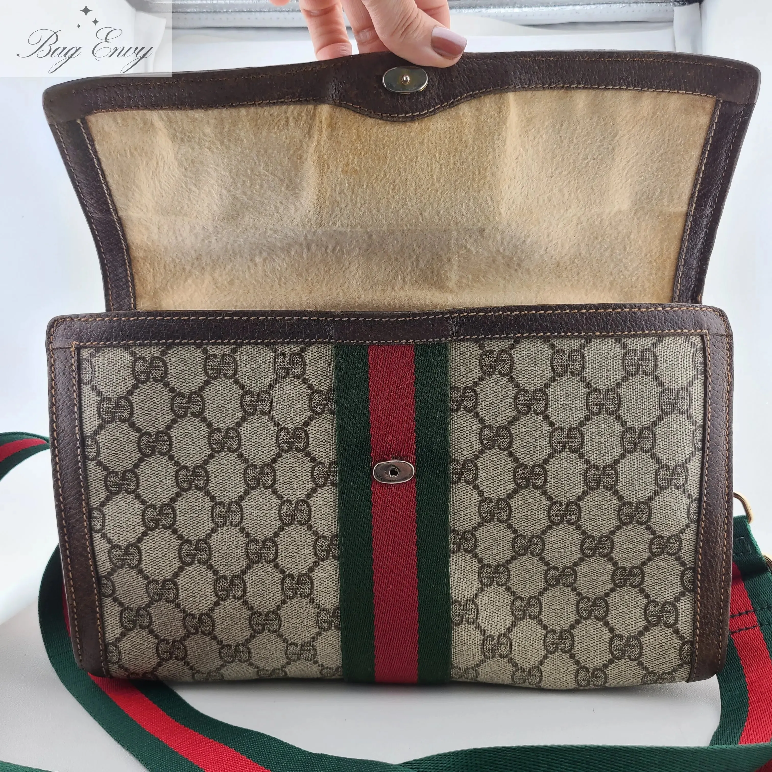 GUCCI Large Ophidia Clutch with Unbranded Strap