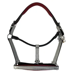 Halter Ego 'Holiday' Leather Halter in Silver Glitter/Burgundy - X-Full Halter Ego 'Holiday' Leather Halter in Silver Glitter/Burgundy - X-Full