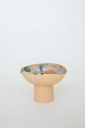 Iceland Pedestal Bowl, Tangerine Dream - Small Iceland Pedestal Bowl, Tangerine Dream - Small