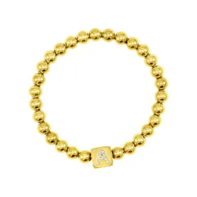 Initial Cube Stretch Bracelet Initial Cube Stretch Bracelet