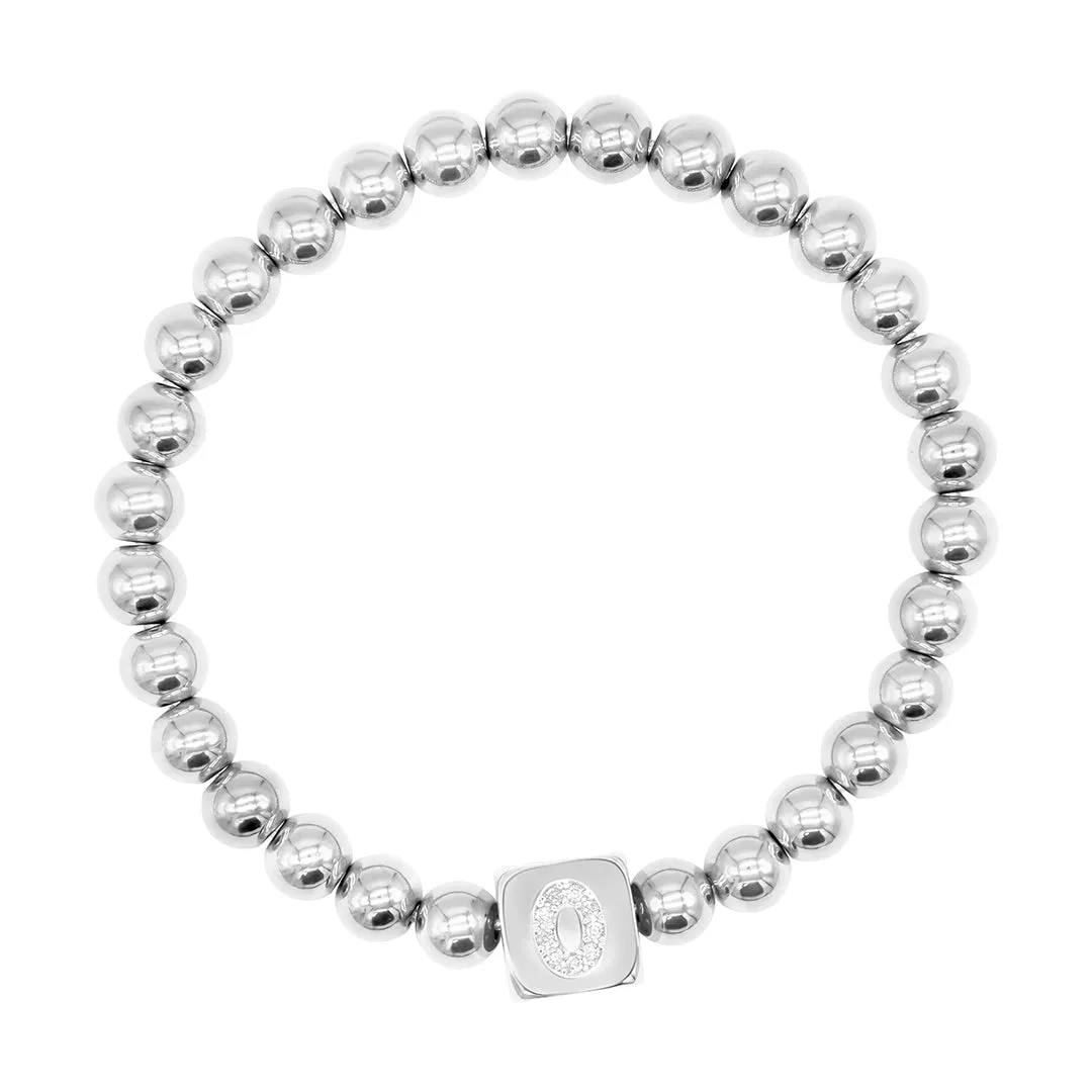 Initial Cube Stretch Bracelet
