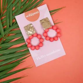 Jaynie Round Wooden Beach Earrings Jaynie Round Wooden Beach Earrings
