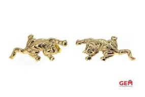 JJ Jonette Climbing Kitty Cat Animal Lovers 14K Yellow 585 Gold Pair Earrings JJ Jonette Climbing Kitty Cat Animal Lovers 14K Yellow 585 Gold Pair Earrings