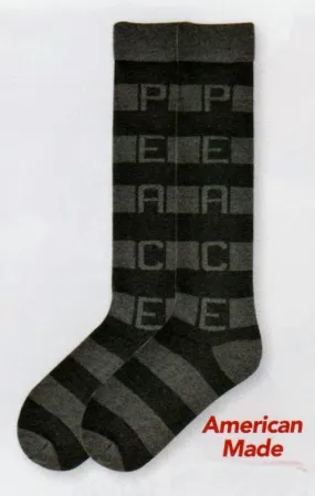 K Bell Recycled Cotton Peace Stripe Knee High Sock K Bell Recycled Cotton Peace Stripe Knee High Sock