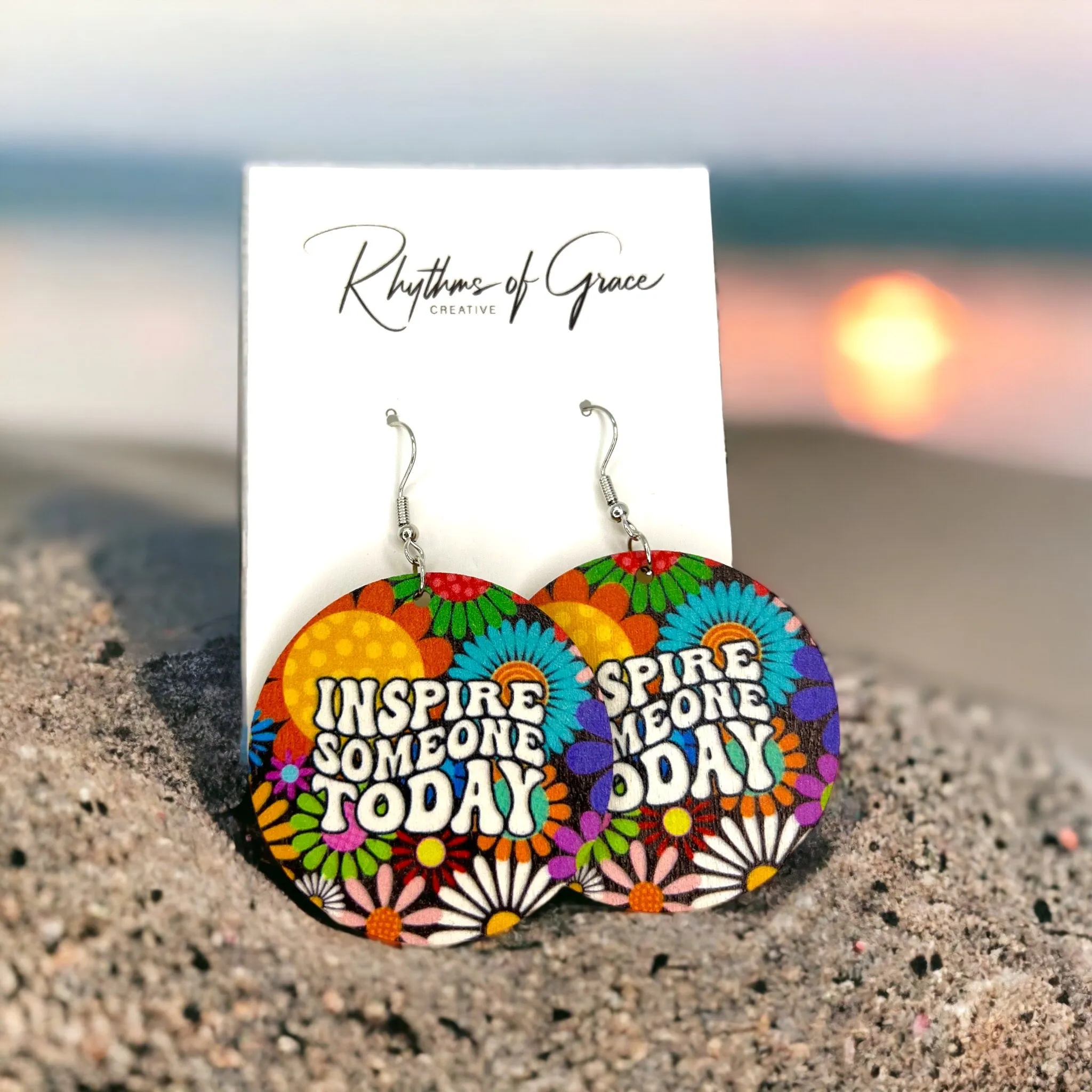 Kindness Earrings - Wanderlust Earrings, Spread Kindness, Bucket Filler, Teacher Earrings, Kindness Accessories