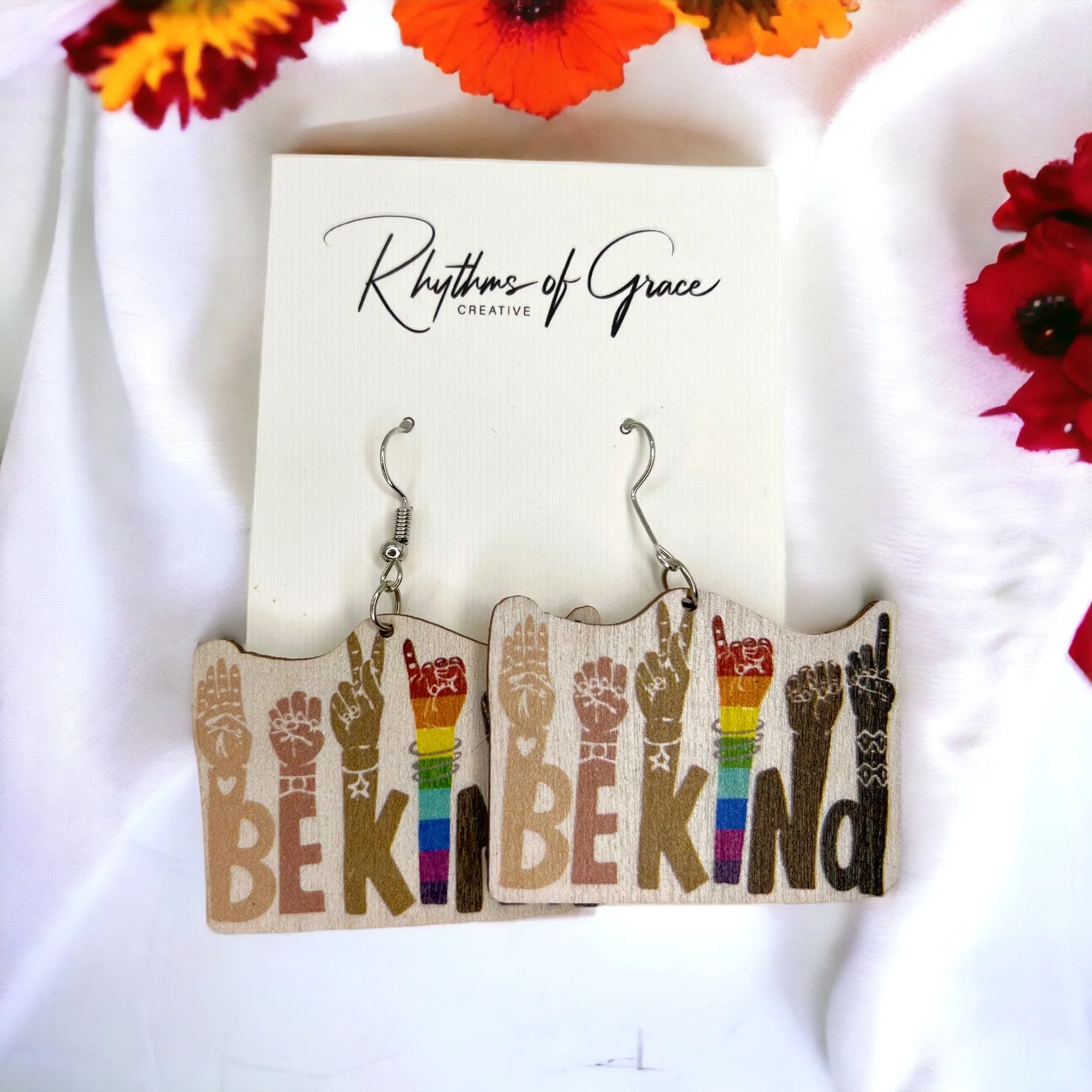 Kindness Earrings - Wanderlust Earrings, Spread Kindness, Bucket Filler, Teacher Earrings, Kindness Accessories