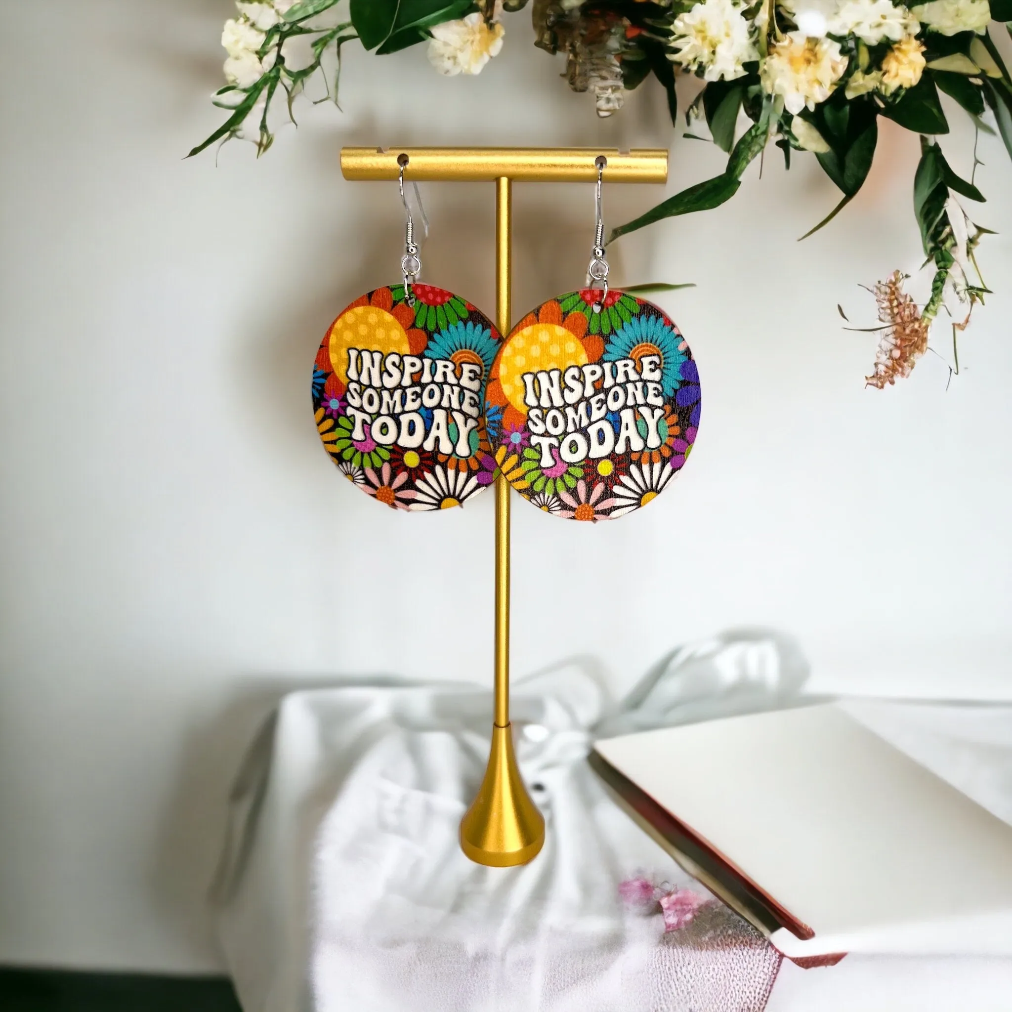 Kindness Earrings - Wanderlust Earrings, Spread Kindness, Bucket Filler, Teacher Earrings, Kindness Accessories