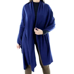 La Fiorentina SUPER SOFT Cashmere Blend Knit Shawl - Navy La Fiorentina SUPER SOFT Cashmere Blend Knit Shawl - Navy