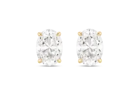 Lab-Grown Diamond 2ct. tw. Oval Cut Studs | White Lab-Grown Diamond 2ct. tw. Oval Cut Studs | White