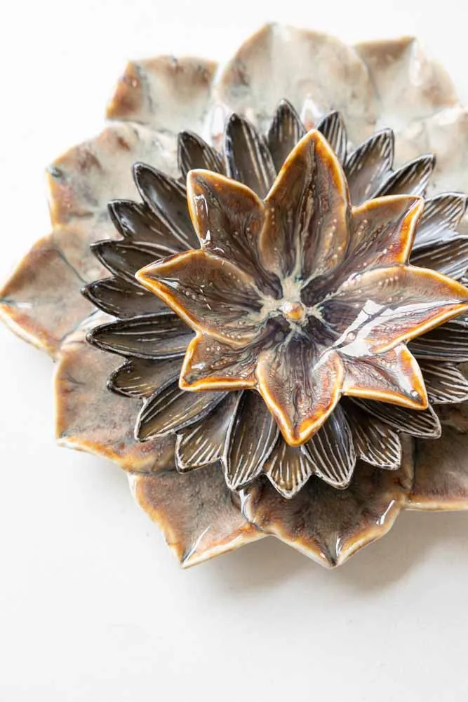 Large Lotus Flower Trinket Dish