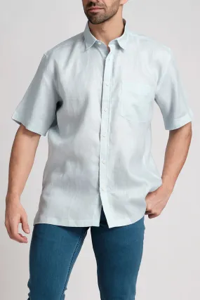 Leisure Fit Short Sleeves-Casual Shirts-Pool Blue Leisure Fit Short Sleeves-Casual Shirts-Pool Blue