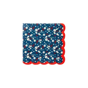 Liberty Floral Scallop Cocktail Napkins Liberty Floral Scallop Cocktail Napkins